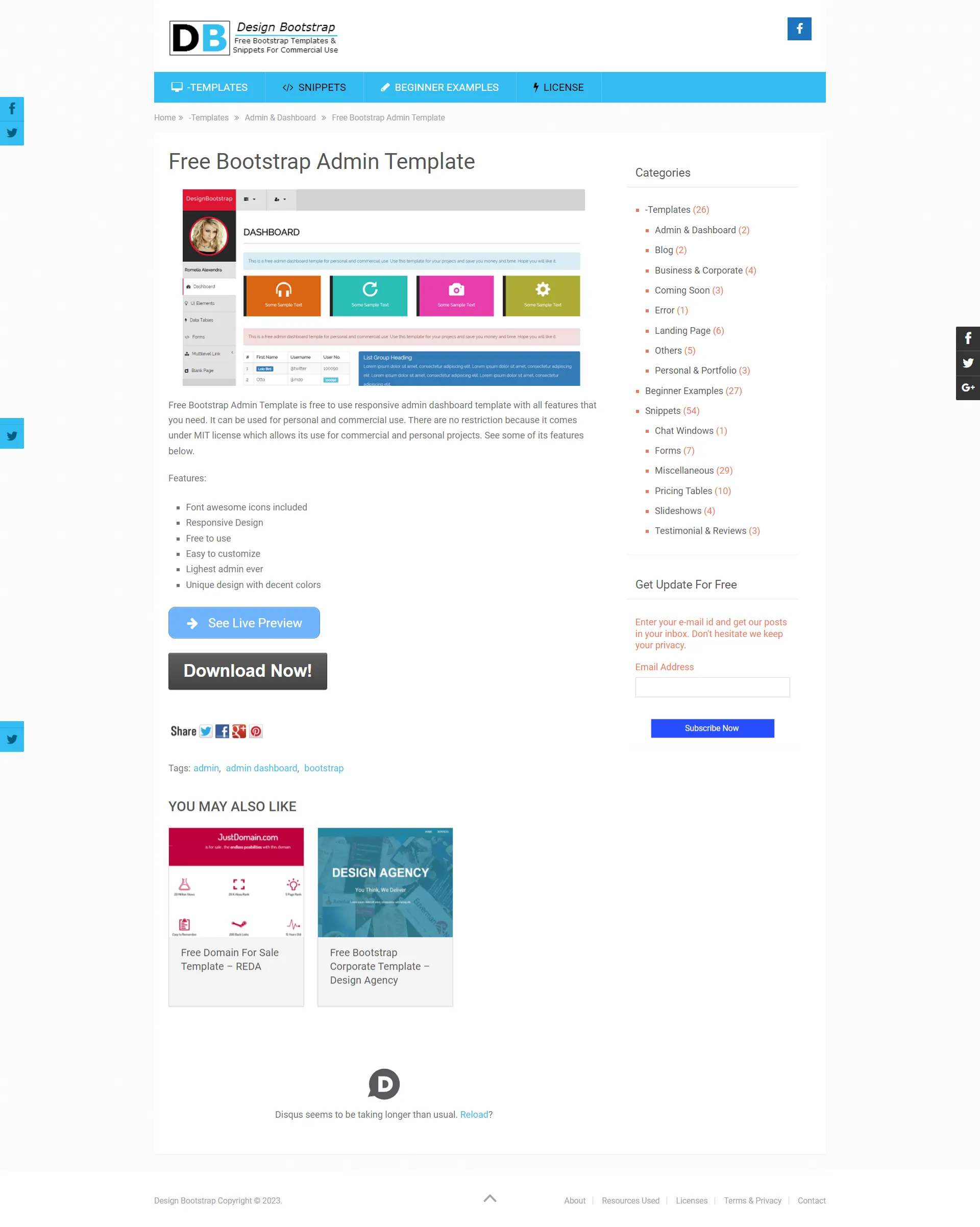 Free Responsive Admin Theme ZONTAL